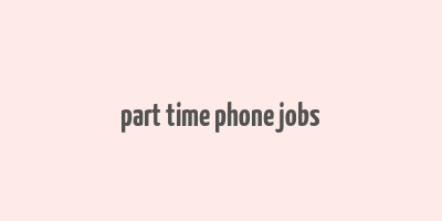 part time phone jobs