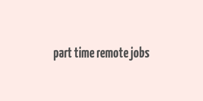 part time remote jobs