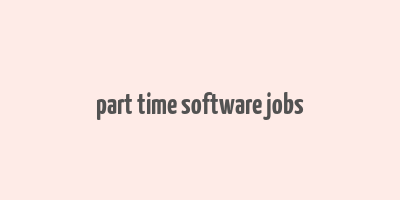 part time software jobs