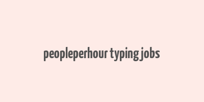 peopleperhour typing jobs