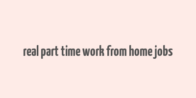 real part time work from home jobs