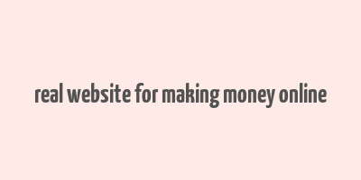 real website for making money online