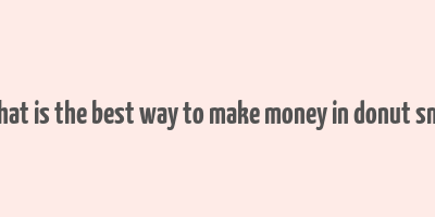 what is the best way to make money in donut smp