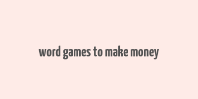 word games to make money