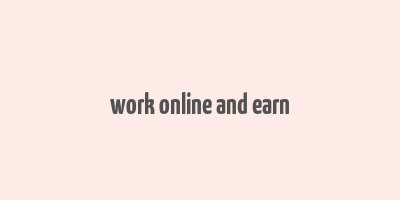 work online and earn