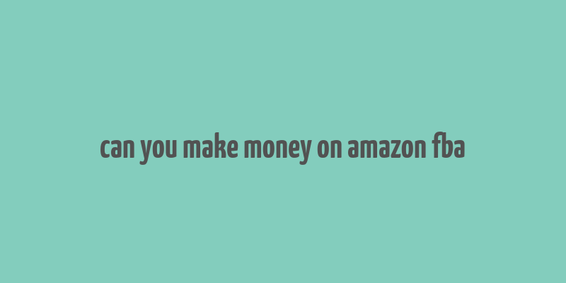 can you make money on amazon fba