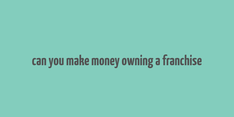 can you make money owning a franchise