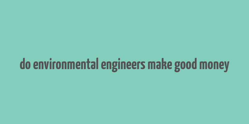 do environmental engineers make good money