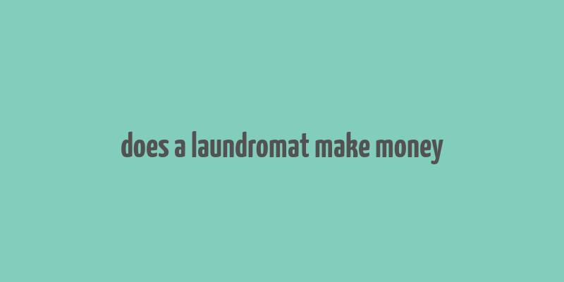 does a laundromat make money