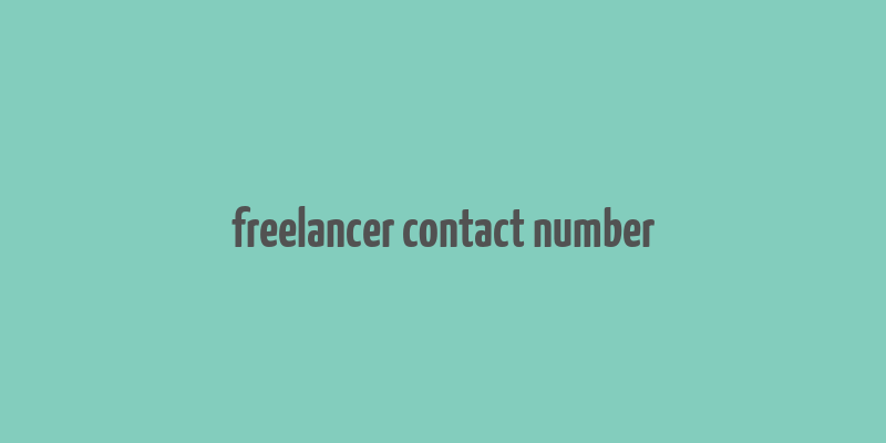 freelancer contact number