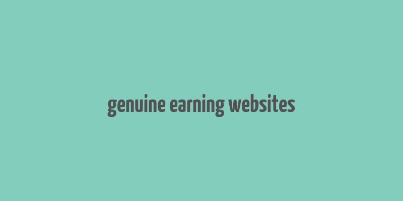 genuine earning websites