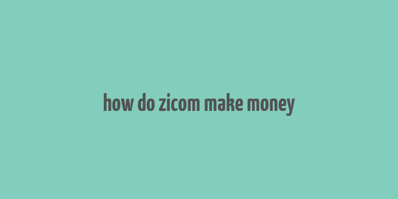 how do zicom make money