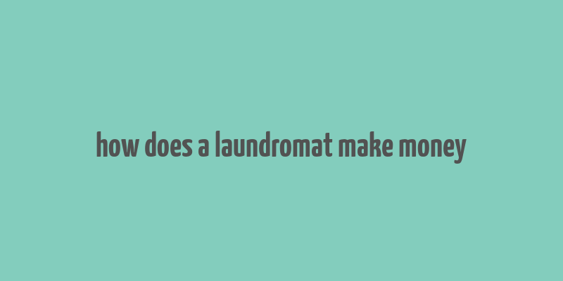 how does a laundromat make money