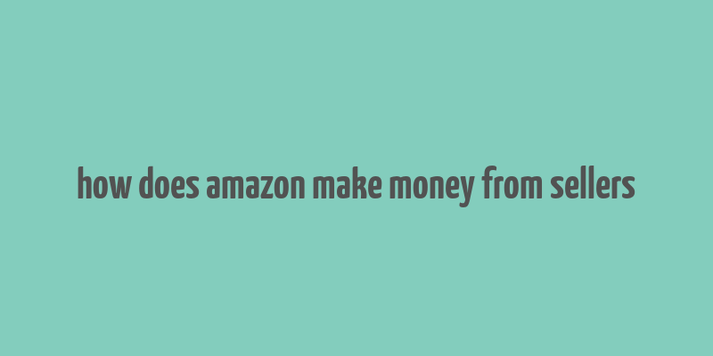 how does amazon make money from sellers