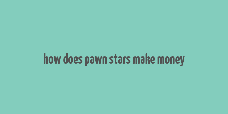 how does pawn stars make money