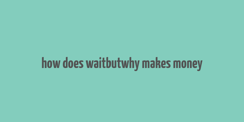 how does waitbutwhy makes money