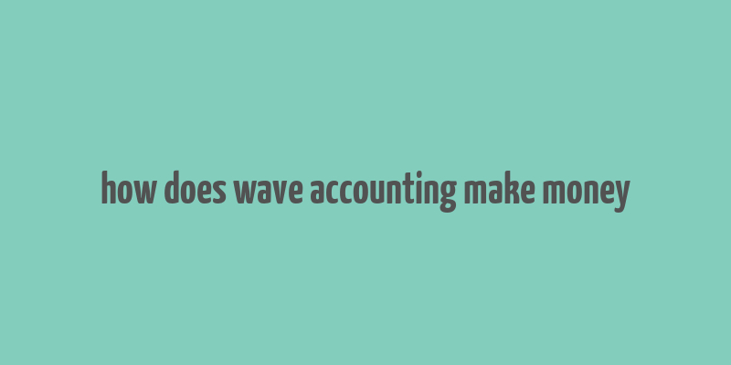 how does wave accounting make money