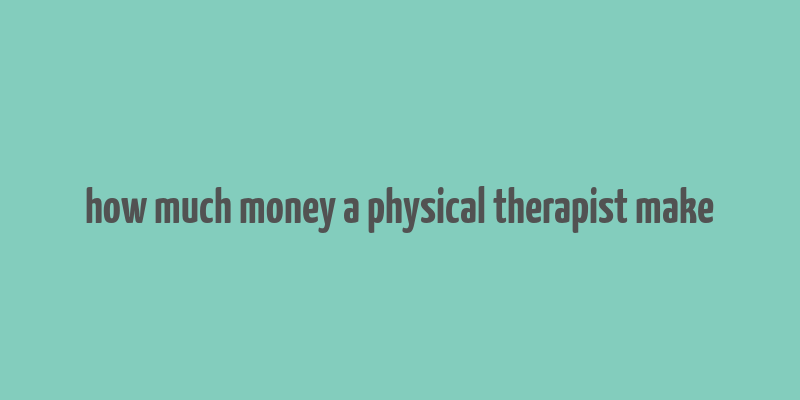 how much money a physical therapist make