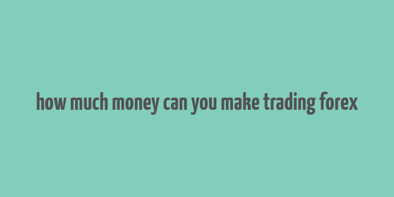 how much money can you make trading forex