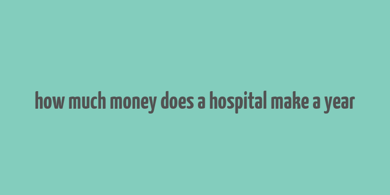 how much money does a hospital make a year