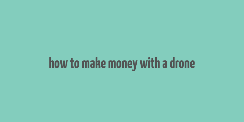 how to make money with a drone