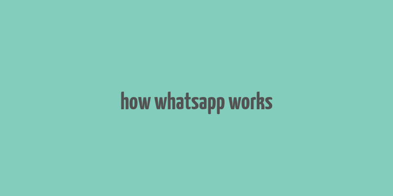 how whatsapp works