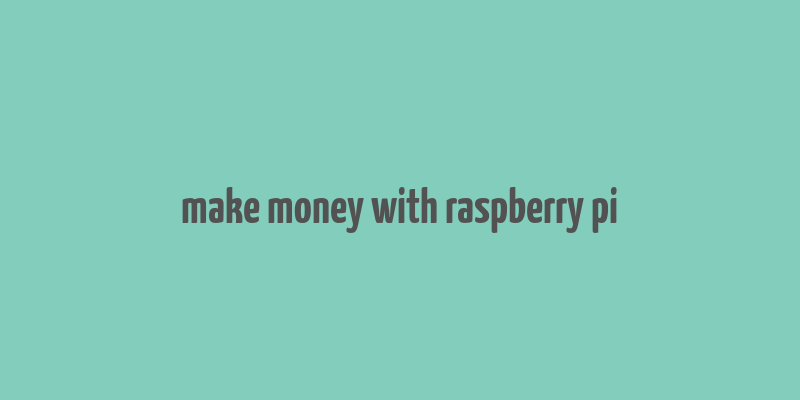 make money with raspberry pi