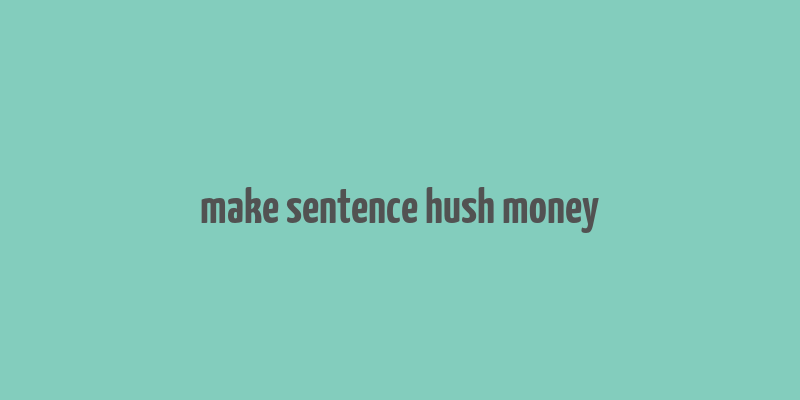 make sentence hush money