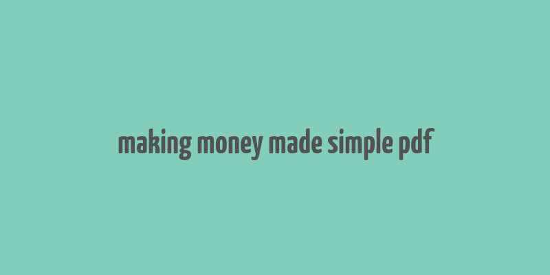 making money made simple pdf