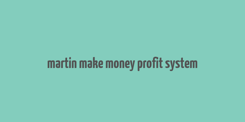 martin make money profit system