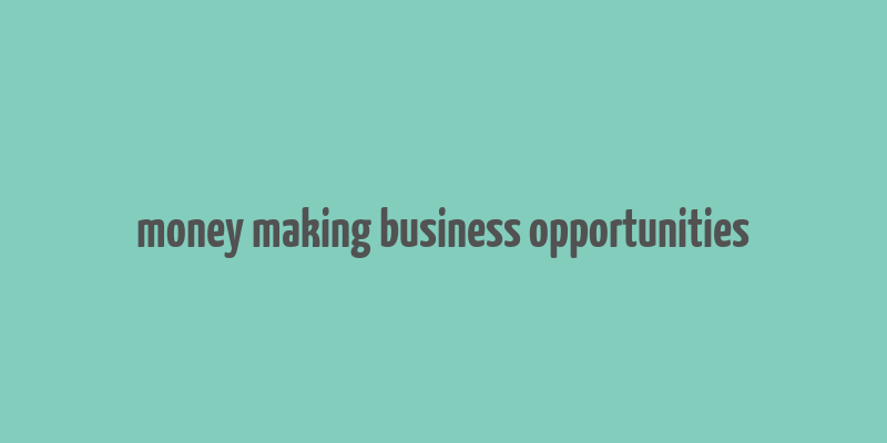 money making business opportunities