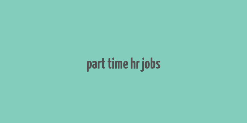 part time hr jobs