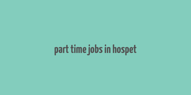 part time jobs in hospet