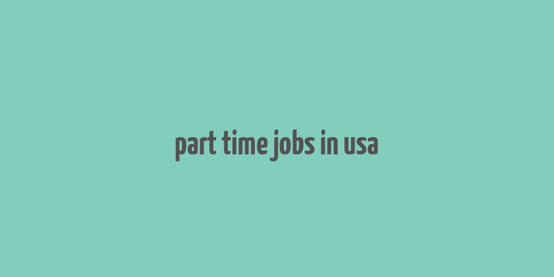 part time jobs in usa