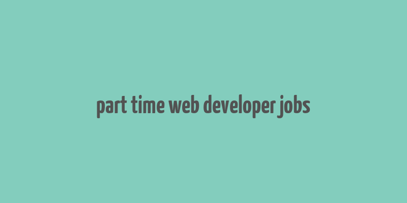 part time web developer jobs