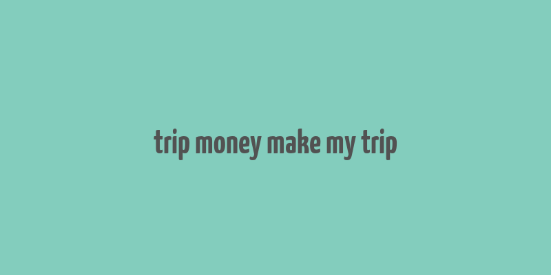 trip money make my trip