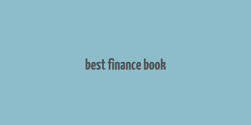 best finance book