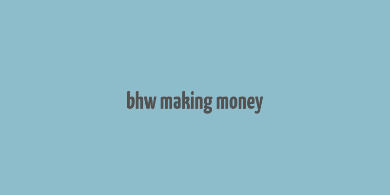 bhw making money