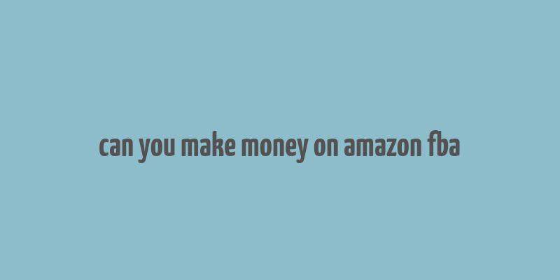 can you make money on amazon fba