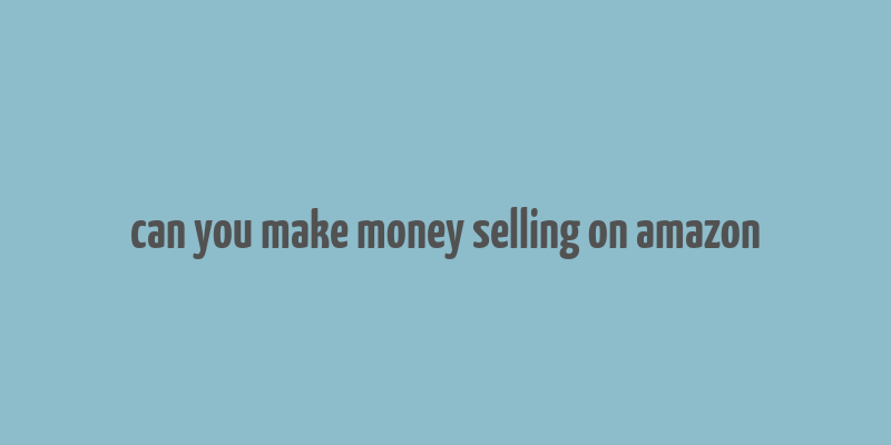 can you make money selling on amazon