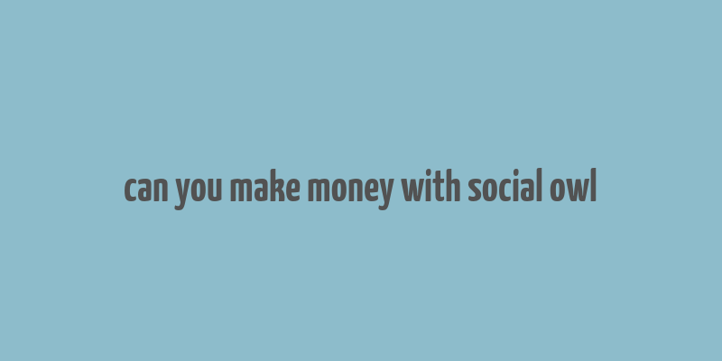 can you make money with social owl