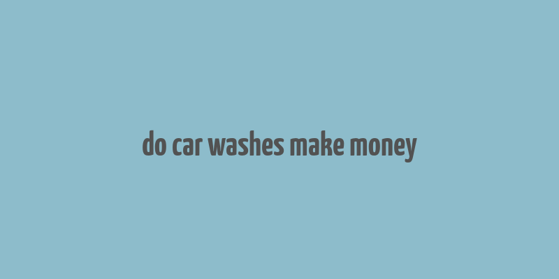 do car washes make money