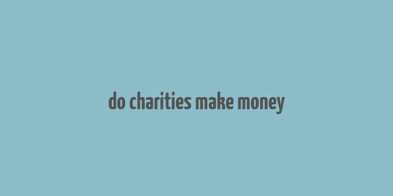 do charities make money