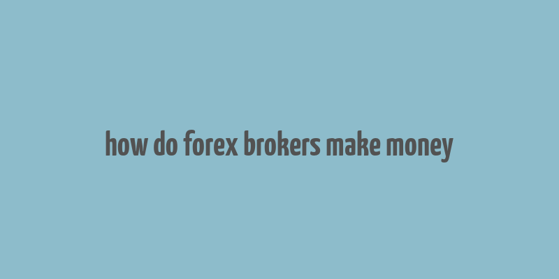 how do forex brokers make money