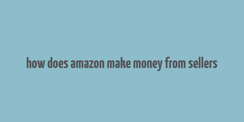 how does amazon make money from sellers