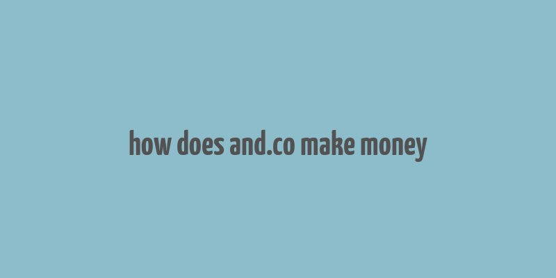 how does and.co make money