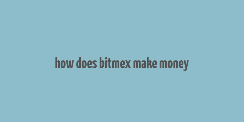 how does bitmex make money