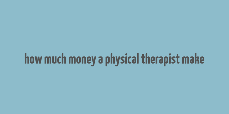 how much money a physical therapist make