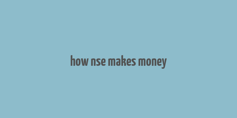 how nse makes money