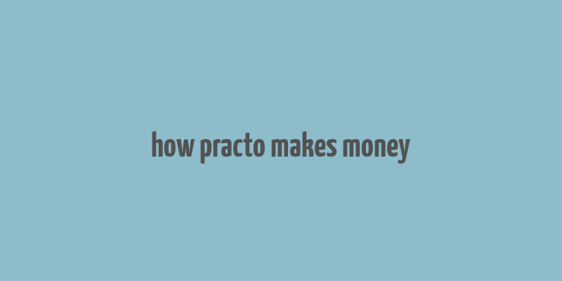 how practo makes money